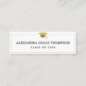 Carte d'insertion élégante de la carte de nom Gold (Devant)