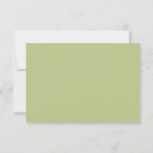 Carte d'insertion Faire-part de mariage verte et b (Dos)
