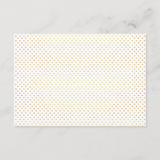 Carte d'insertion feuille rose et or mariage (Dos)