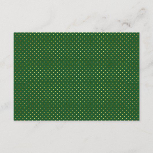 Carte d'insertion feuille vert et mariage or Tropi (Dos)