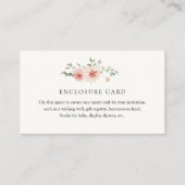 Carte d'insertion Fleurs roses et verdure (Devant)