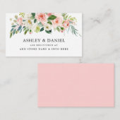 Carte d'insertion Floral Rose Blush Mariage (Devant / Derrière)