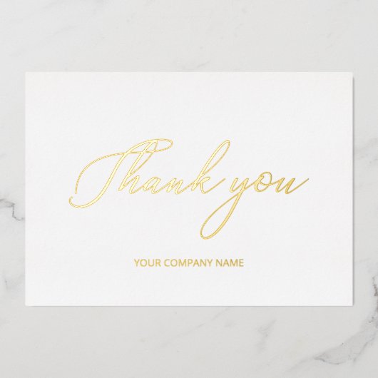 Carte d'insertion Gold Business Logo Merci Package (Recto)