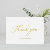 Carte d'insertion Gold Business Logo Merci Package (Debout devant)