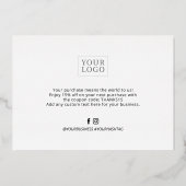 Carte d'insertion Gold Business Logo Merci Package (Verso)