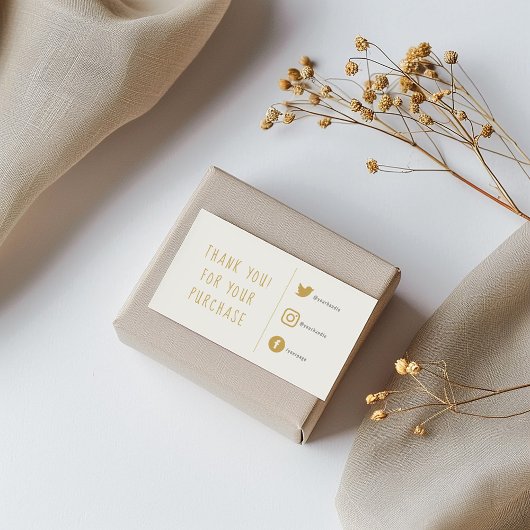 Carte d'insertion Gold et white Social Links.