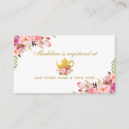 Carte d'insertion Gold Rose Tea Party (Devant)