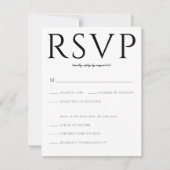 Carte d'insertion Gras Serif Classic RSVP (Devant)