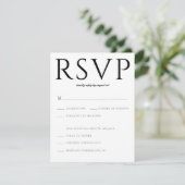 Carte d'insertion Gras Serif Classic RSVP (Debout devant)