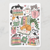 Carte d'insertion Kindle recto-verso Livres & Chat (Devant)