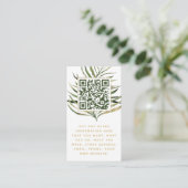 Carte d'insertion Leaf et QR Code pour les command (Debout devant)