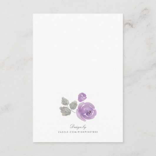 Carte d'insertion Lilac Simple Mariage (Dos)
