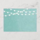 Carte d'insertion Mariage Aqua String Lights (Devant)