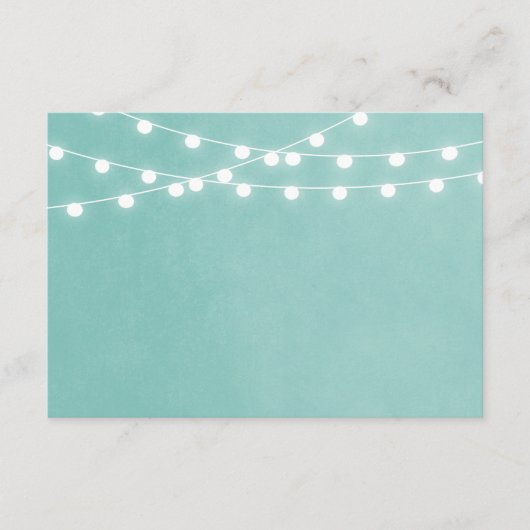 Carte d'insertion Mariage Aqua String Lights (Devant)