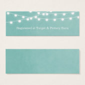 Carte d'insertion Mariage Aqua String Lights (Devant & derrière)