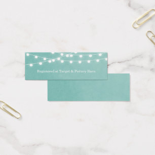 Carte d'insertion Mariage Aqua String Lights