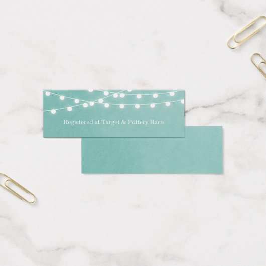Carte d'insertion Mariage Aqua String Lights (Bureau)