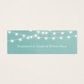 Carte d'insertion Mariage Aqua String Lights (Devant)