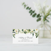 Carte d'insertion mariage Green White Floral Regis (Debout devant)
