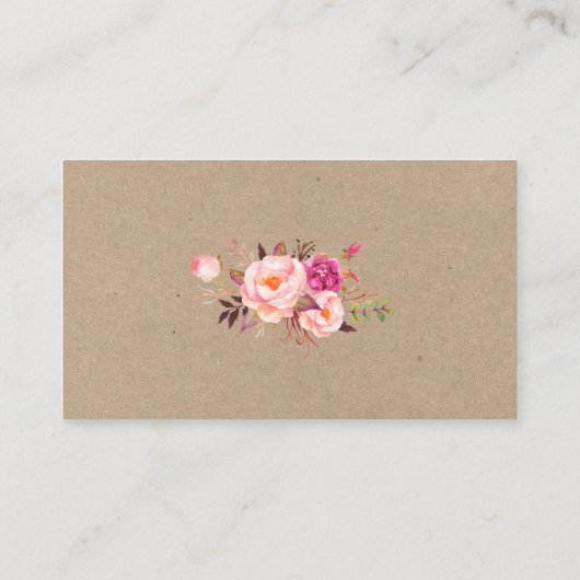 Carte d'insertion mariage Kraft Pink Blush Gold Re (Dos)