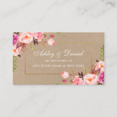 Carte d'insertion mariage Kraft Pink Blush Gold Re (Devant)