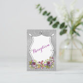 Carte d'insertion mariage | Plum FAUX Silver Foil (Debout devant)