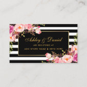 Carte d'insertion mariage Rose Blush Gold Black (Devant)