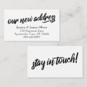 Carte d'insertion minima de typographie "Notre nou (Devant / Derrière)