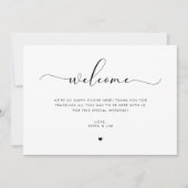 Carte d'insertion minimaliste pour Mariage (Devant)