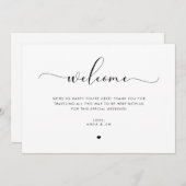 Carte d'insertion minimaliste pour Mariage (Devant / Derrière)