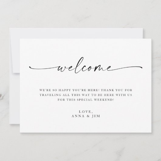 Carte d'insertion minimaliste pour Mariage (Devant)