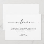Carte d'insertion minimaliste pour Mariage (Devant / Derrière)