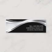 Carte d'insertion moderne Black Silver Metallic Gr (Dos)
