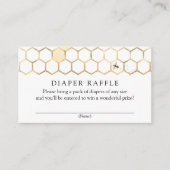 Carte d'insertion moderne Golden Bee Diaper Raffle (Devant)