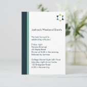 Carte d'insertion moderne pour Bar Mitzvah (Debout devant)