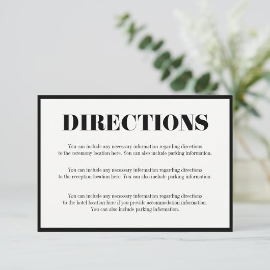 Carte d'insertion Mr et Mrs Modern Bold (Debout devant)