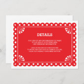 Carte d'insertion Papel Picado - Orange (Devant / Derrière)