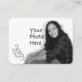 Carte d'insertion photo bleue de la fête de gradua (Dos)