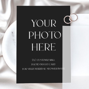 Carte d'insertion photo pour Invitation Fête des m