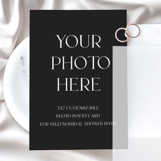 Carte d'insertion photo pour Invitation Fête des m