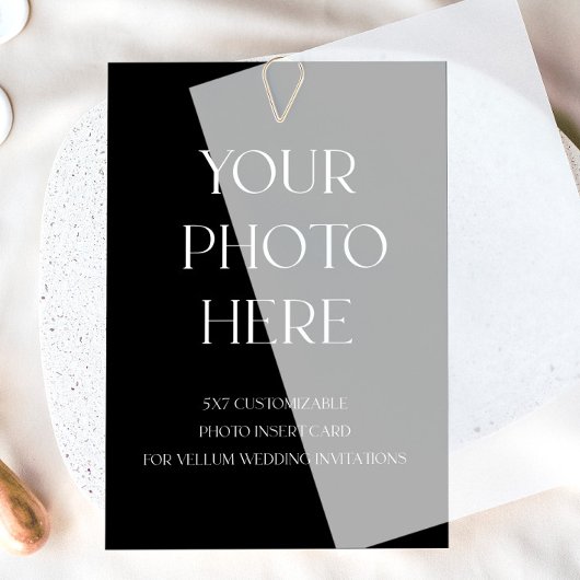 Carte d'insertion photo pour les invitations de ma