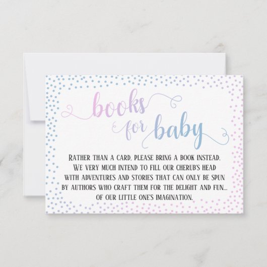 Carte d'insertion pour demande de livre pour bébé (Devant)