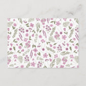 Carte d'insertion pour invitation de baby shower w (Dos)