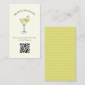 Carte d'insertion pour la soirée de mariage The Pe (Devant / Derrière)