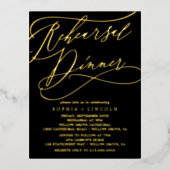 Carte d'insertion pour le dîner de répétition noir (Recto)