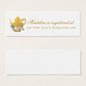 Carte d'insertion pour le registre d'or rose du Te (Devant & derrière)