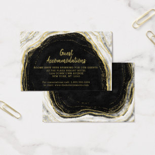 Carte d'insertion pour les hébergements des invité
