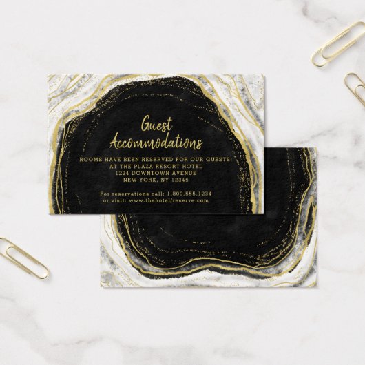 Carte d'insertion pour les hébergements des invité (Bureau)