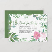 Carte d'insertion pour livre pour bébé, rose rose  (Devant / Derrière)