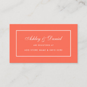 Carte d'insertion pour Mariage de corail moderne é